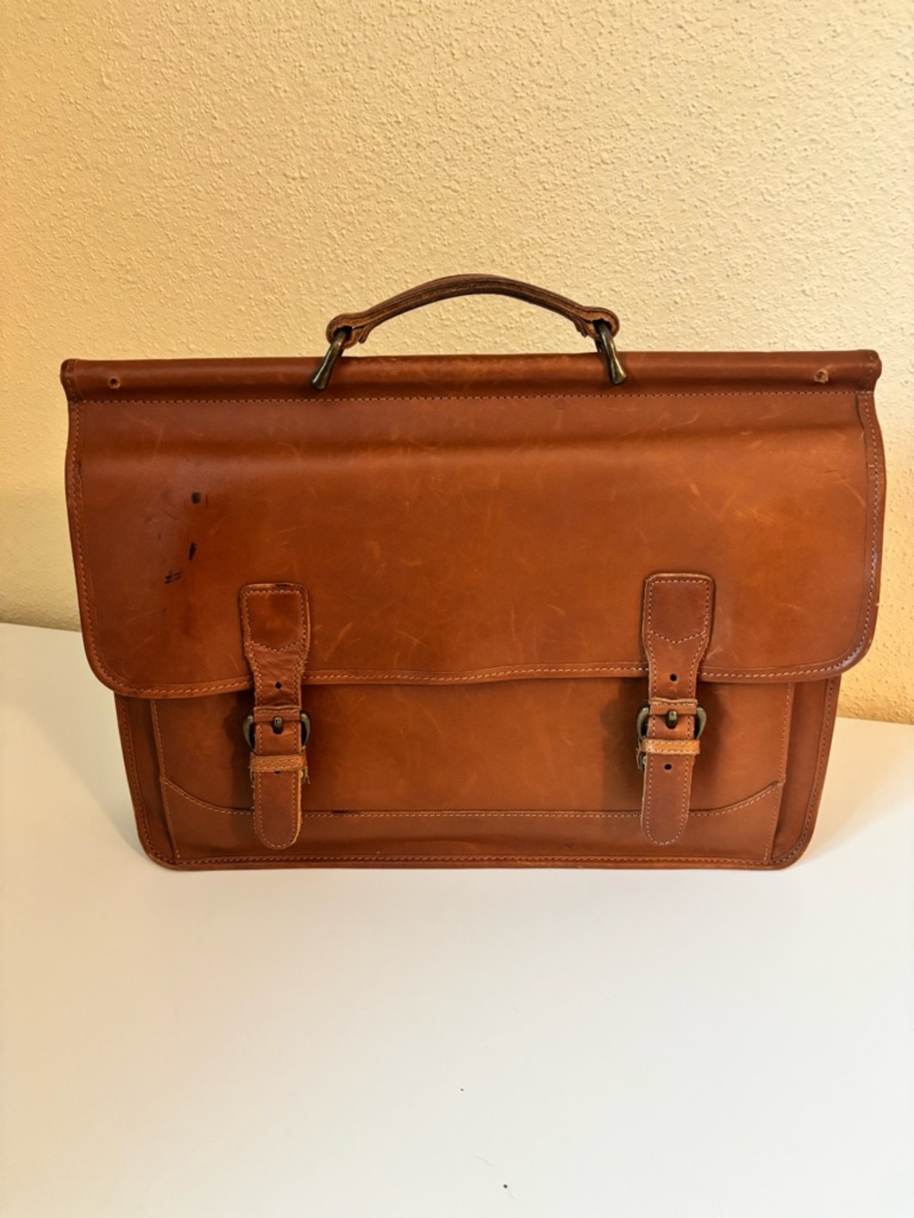 LLBEAN leather hand held briefcase